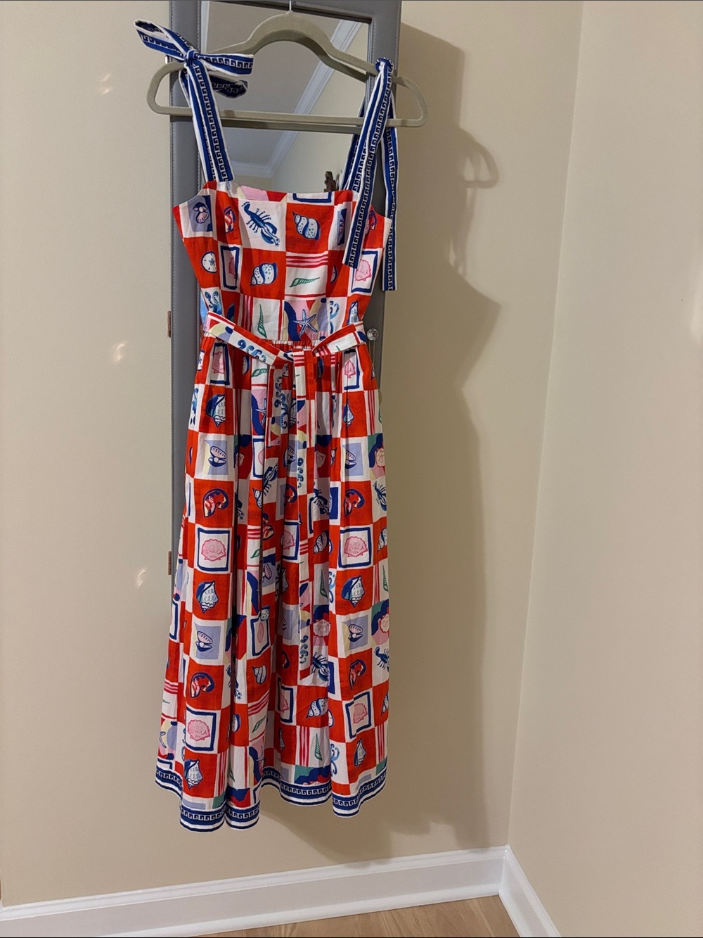 Hunter Bell Quincy Midi Dress in Sea Tiles Print size 2